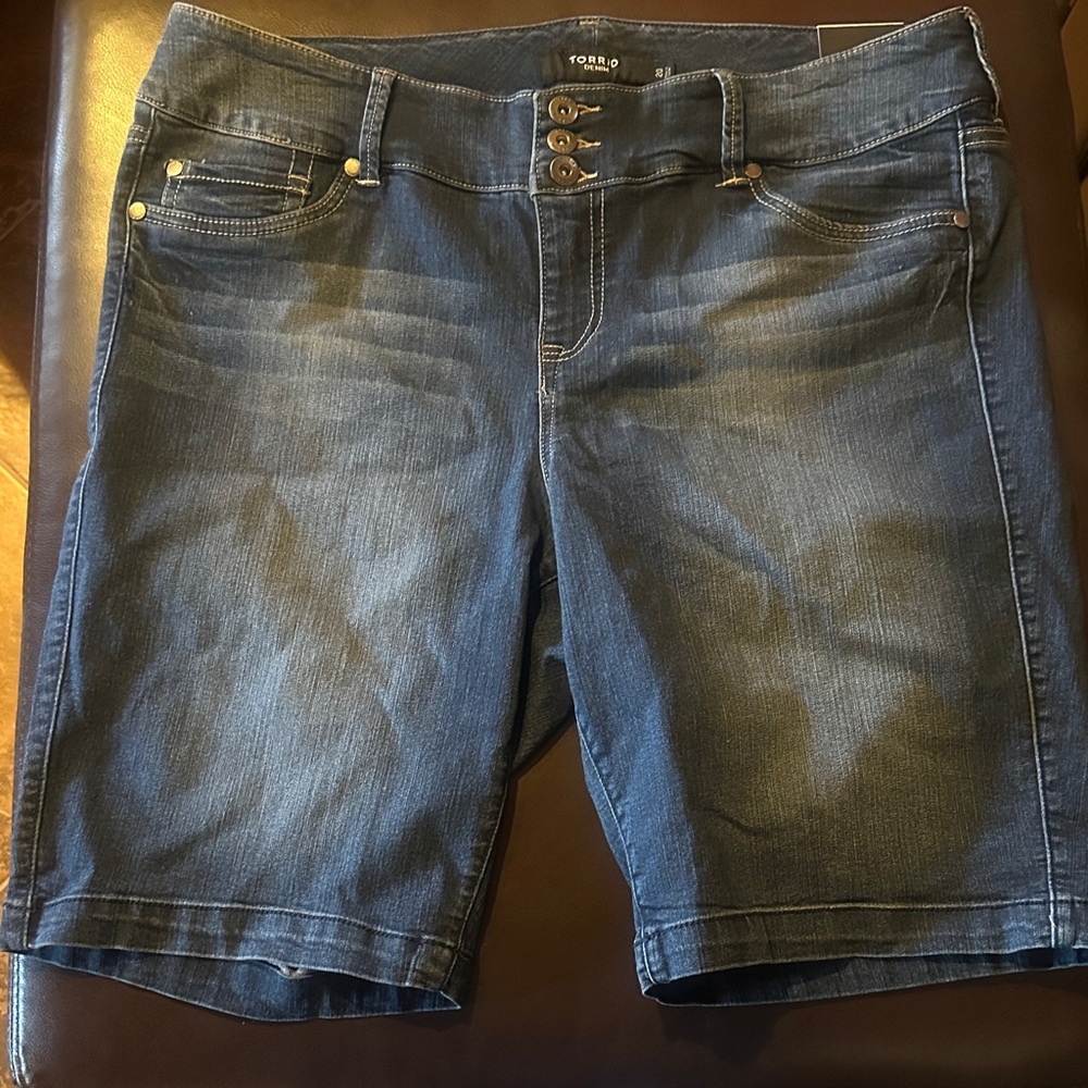 Torrid Medium Blue Jean Shorts